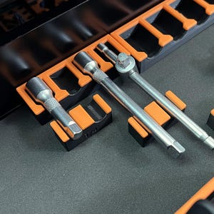 magnetisches Aufbewahrungs-Organizer-Tablett | Passt für 1/4 "3/8" 1/2 "Festplatten | Benutzerdefinierte Farbe Werkzeug Schubladenhalter | 3D gedruckte Garagenlagerung