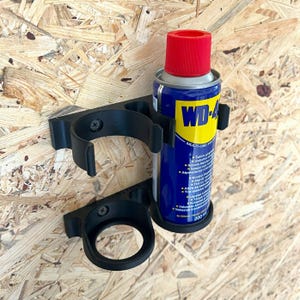Spray Can Holder, Wall Mounted Silicone Tube Holder – Snap-In 3D Printed Organizer for Workshop and Garage