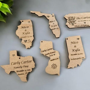 Custom Wedding Favor Magnets - Personalized Wooden Magnets, Save The Date Magnet, Wood Favors Magnet, Custom Engraved Wooden Magnets