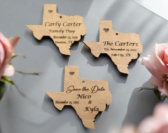 Personalized State Map Magnet: Bulk Wedding Favors, Family Reunion Gifts