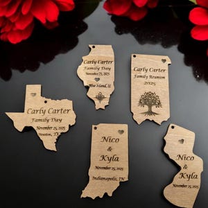 Engraved Map State Favors, Personalized Wedding Party Gifts, Engraved Map State, South Carolina, Georgia, Florida, Alabama, Mississippi
