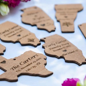 Personalized Wedding Wooden Gift, Our Roots Run Deep,Wooden State Magnets Favor, Family Reunion Gift, Family Reunion Gift, Family Ornaments
