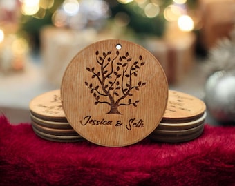 Logo ornaments wood, Family magnets, Holiday ornaments, Tree ornament, Family reunion gift, Branding logo, Promotiona business