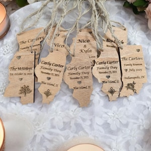 Personalized Family Reunion Magnets, Our Roots Run Deep, Family Reunion Gifts, Wooden Christmas Ornaments, Gift Exchange Idea