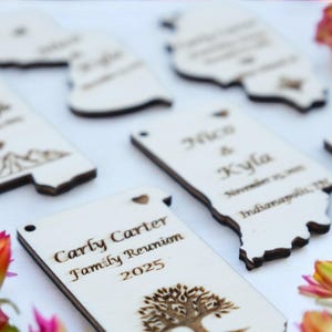 Engraved Map State Favors, Personalized Wedding Party Gifts, Engraved Map State, South Carolina, Georgia, Florida, Alabama, Mississippi