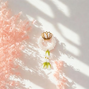 Lotus Hook for Garland, Hat or Clothes – Acrylic Decorative Wall Hook | Minimal Thai Spiritual Home Decor – ML01