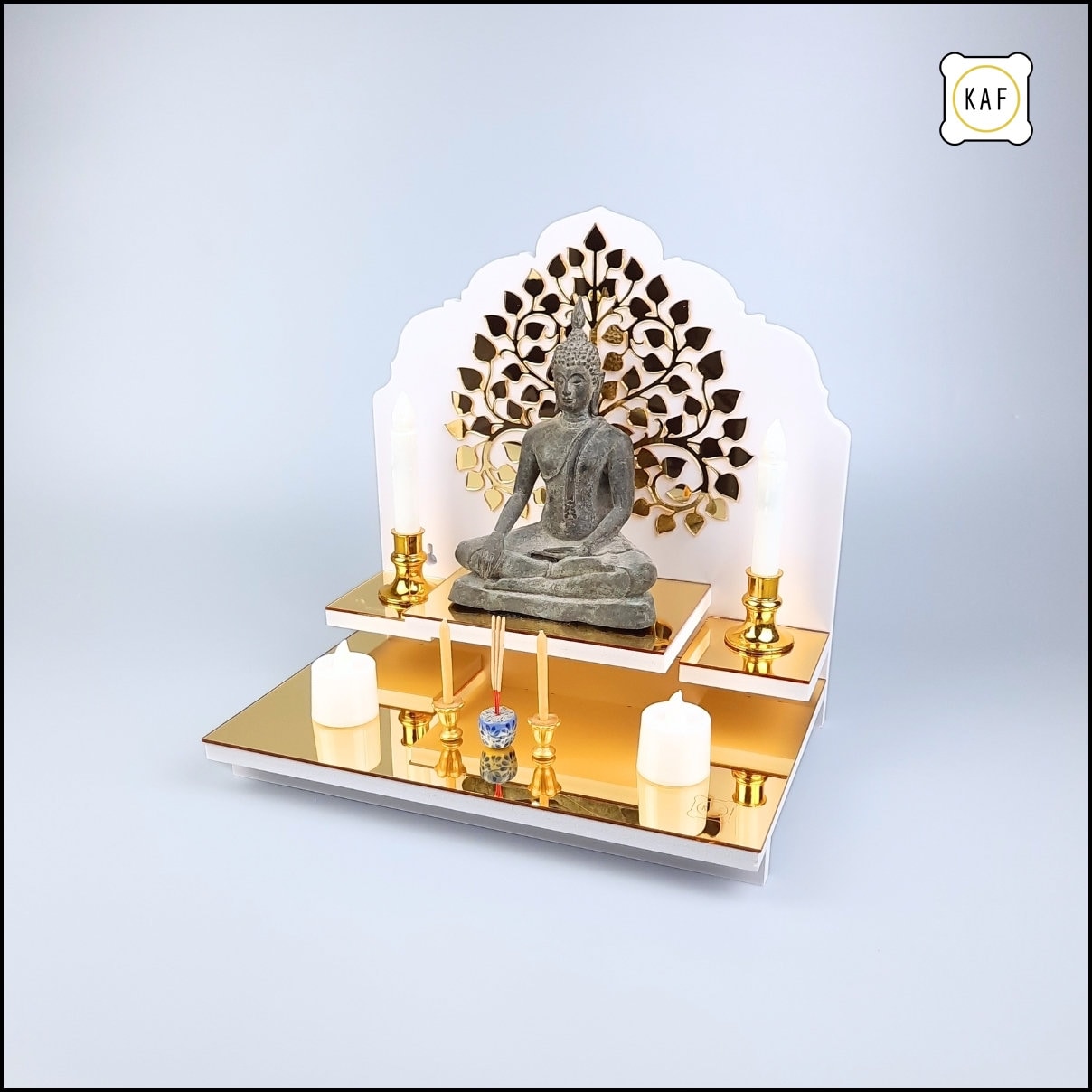 Altar Table, Modern Buddha Shrine Altar Buddhist Shrine With Gold