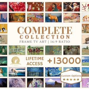 Customisable Frame TV Art Set of +13000 | Complete Store Collection | Famous Art | Vintage Art | Frame Tv Art | DIGITAL DOWNLOAD