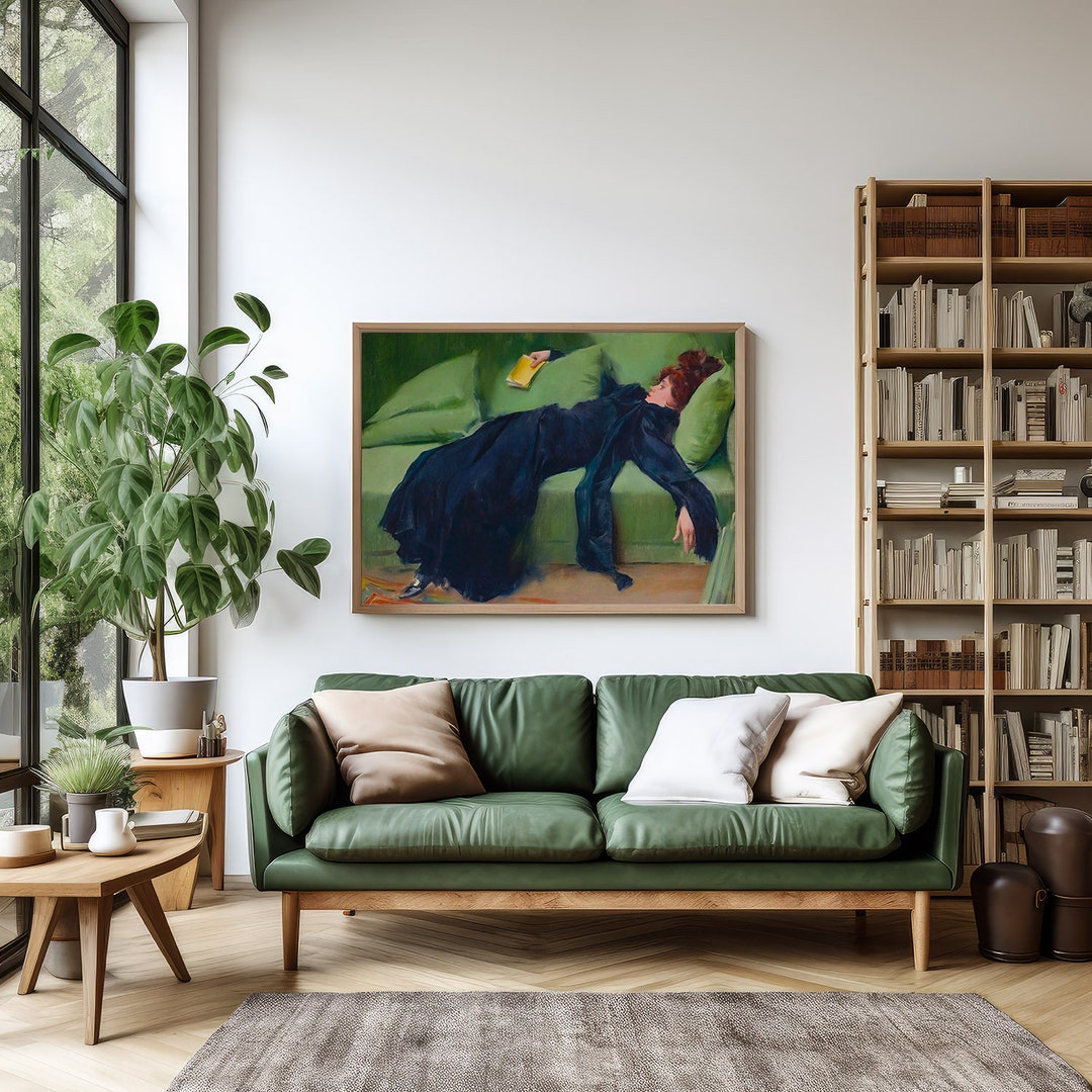 Decadent Young Woman | Woman Portrait | Vintage Wall Art | Emerald ...
