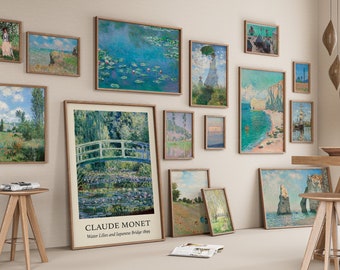 Claude Monet Gallery Wall Art Set, Impressionism Landscape Prints (Digital Download)