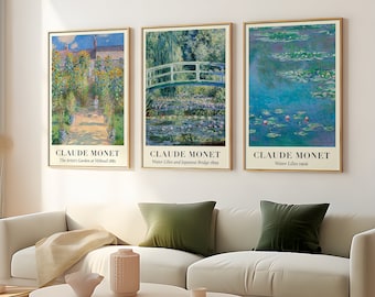 Claude Monet Exhibition Posters, Impressionism Art Prints (Digital Download)