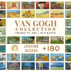 Samsung Frame TV art Vincent Van Gogh collection Van Gogh Artworks and Painting Collection Vintage Art, Famous Art for frame tv, Digital Art