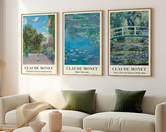 Claude Monet Impressionism Art Prints, Gallery Wall Set (Digital Download)