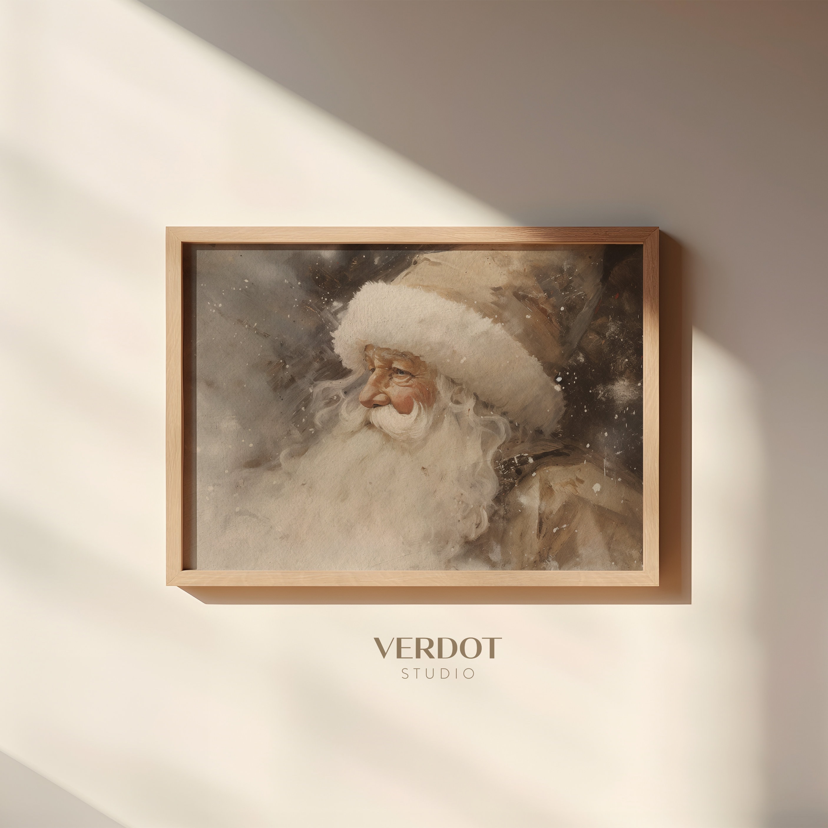 ヴィンテージ サンタクロース ペインティング、クリスマス プリント ヴィンテージ サンタクロース ペインティング、クリスマス プリント