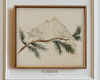 ニュートラルなクリスマス水彩画プリントセット、スカンジナビアの