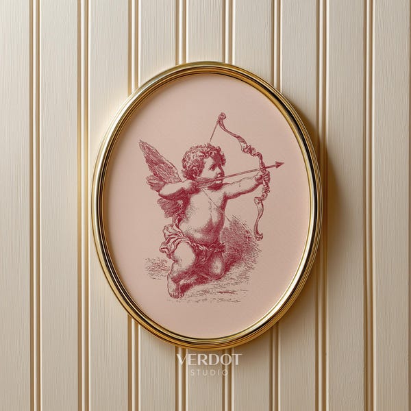 Vintage Cupid Valentines Day Printable Wall Art | 25195