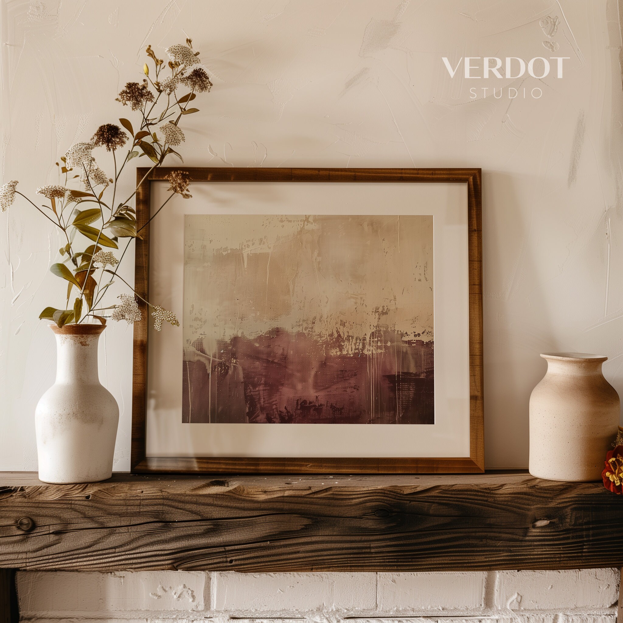 Fall Abstract Painting, Autumn Printable Wall Art, Fall Print, Moody ...