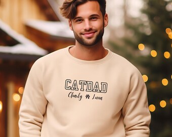 Personalisierter Pullover Catdad, Catdad personalisiertes Shirt, personalisierter Hoodie, Catdad Pullover, Catdad Geschenk Idee