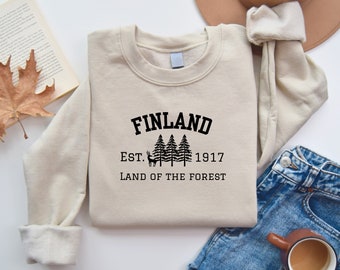 Finland Sweatshirt, Finland Sweater, Forest Sweater, Outdoor Sweater, Adventure Hoodie, Finland Hoodie, Travel Sweater, Finland Fan