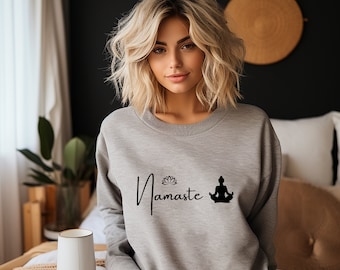 Namaste Sweatshirt, Namaste Sweater, Yoga Sweatshirt, Yoga Sweater, Minimalist Sweater, Self Love Sweatshirt, Yoga Gift Idea