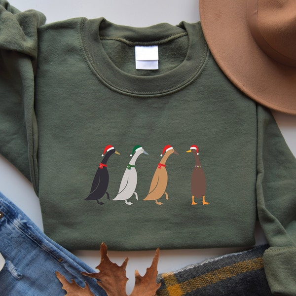 Weihnachtspullover Weihnachtsenten, Weihnachten Hoodie, Enten Liebhaber, Weihnachten Sweatshirt, Winterpullover, Enten Weihnachten Shirt