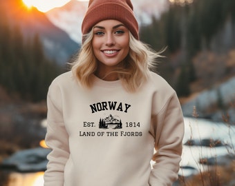 Norway Sweatshirt, Norway Sweater, Mountain Sweater, Outdoor Hoodie, Adventure Sweatshirt, Norway Hoodie, Travel Sweater, Norway Fan
