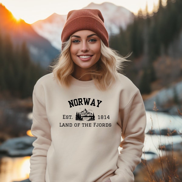 Norway Sweatshirt, Norway Sweater, Mountain Sweater, Outdoor Hoodie, Adventure Sweatshirt, Norway Hoodie, Travel Sweater, Norway Fan