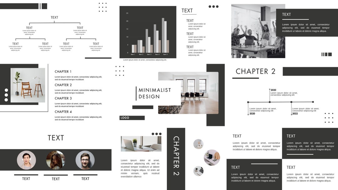 Minimalist Presentation Template Business Powerpoint Slides - Etsy