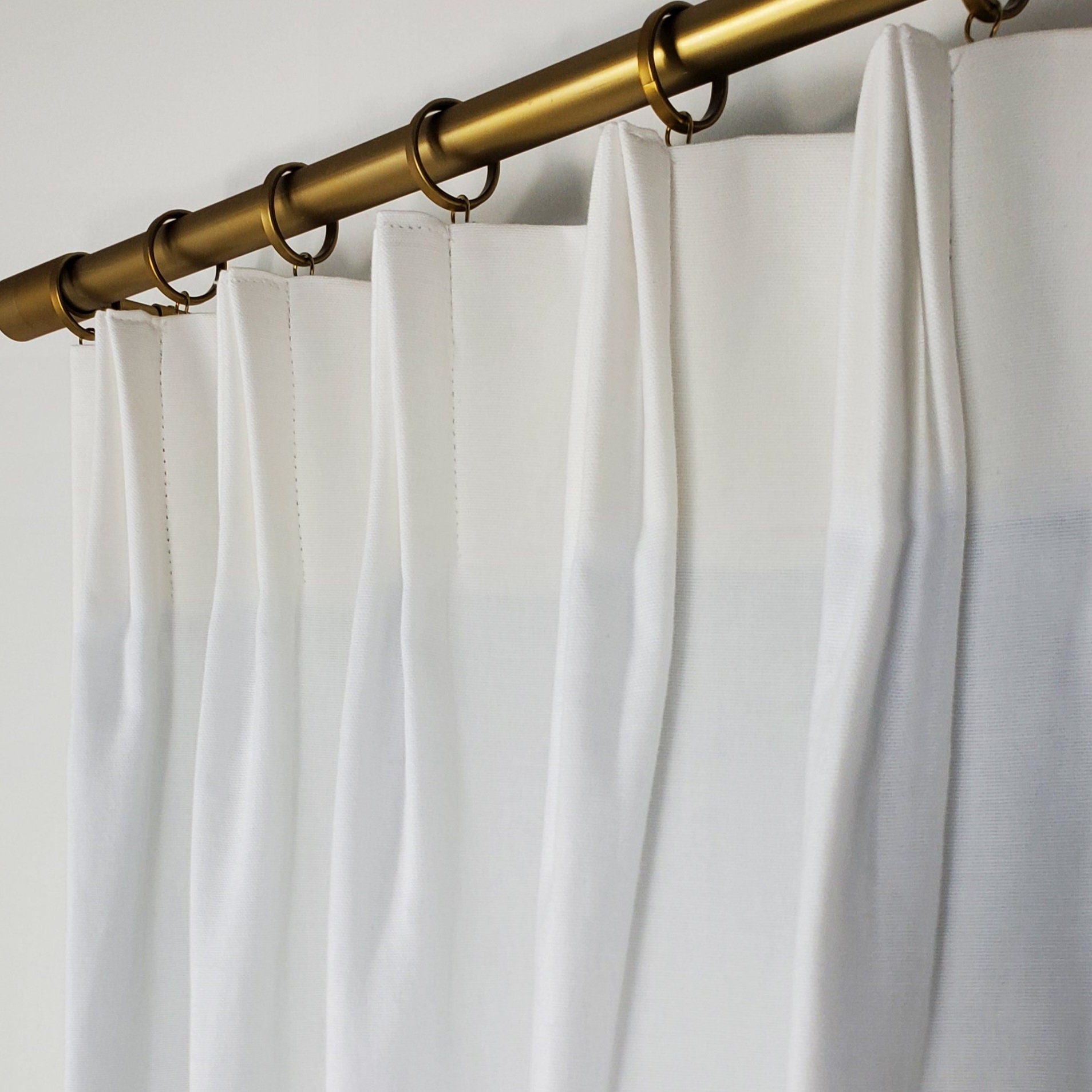 Custom Pinch Pleat Drapes or Curtain Panels in 7 Oz. Cotton Duck Fabric