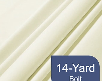Drapery Lining: All-Purpose Lining in Ivory, 54 Inches Wide, Polyester-Cotton Blend, Sold as a 14-Yard Bolt