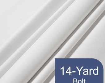 Drapery Lining: All-Purpose Lining in White, 54 Inches Wide, Polyester-Cotton Blend, Sold as a 14-Yard Bolt