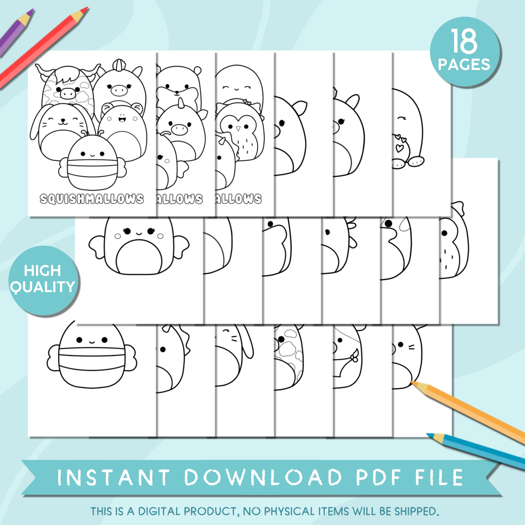 Squishmallows Coloring Pages Printable Squishmallows Kids Coloring ...