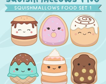 Squishmallows PNG Squishmallows Clipart Squishmallows Food Squad PNG with Transparent Background Instant Download