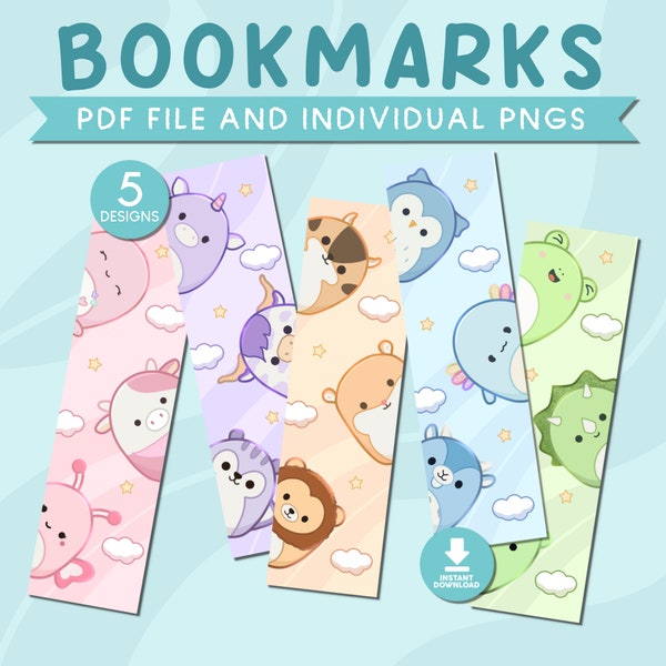 Squishmallows Printable Bookmarks Squishmallows Printable Stationery Squishmallows Printable Book Tag Instant Download