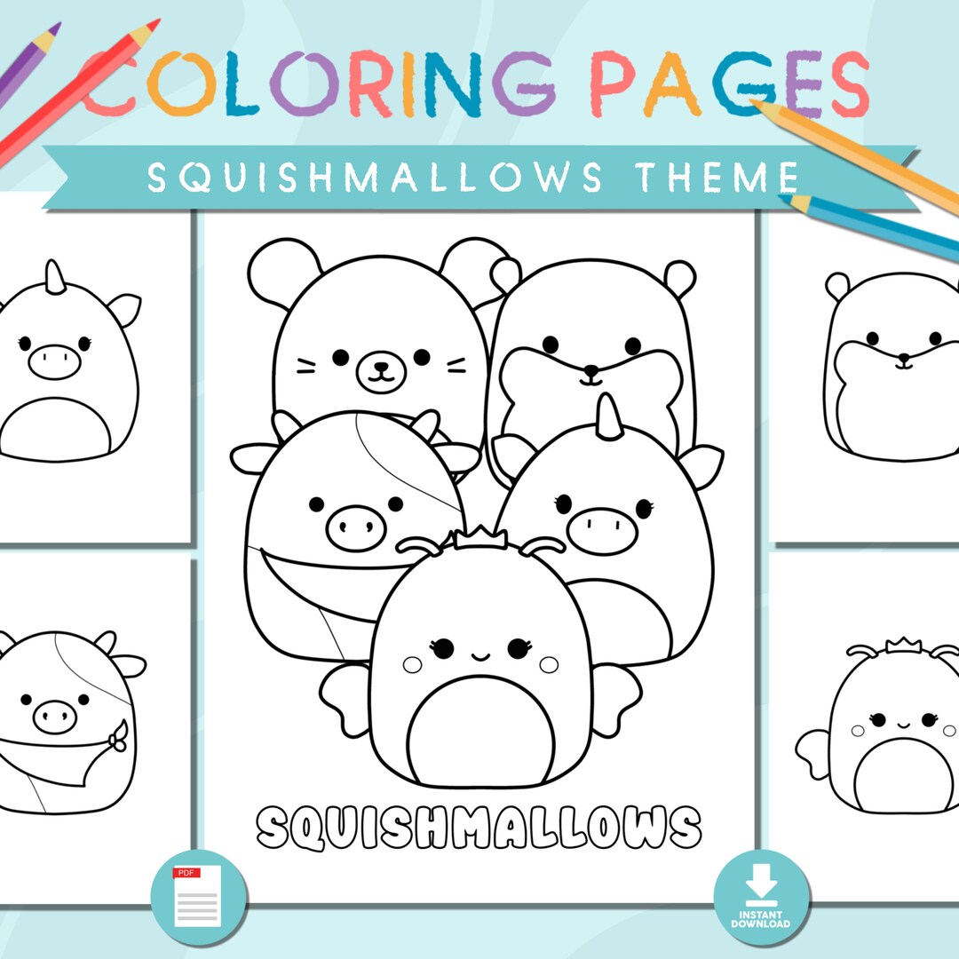 Printable Squishmallows Coloring Pages Kawaii Printable Kids Activity ...