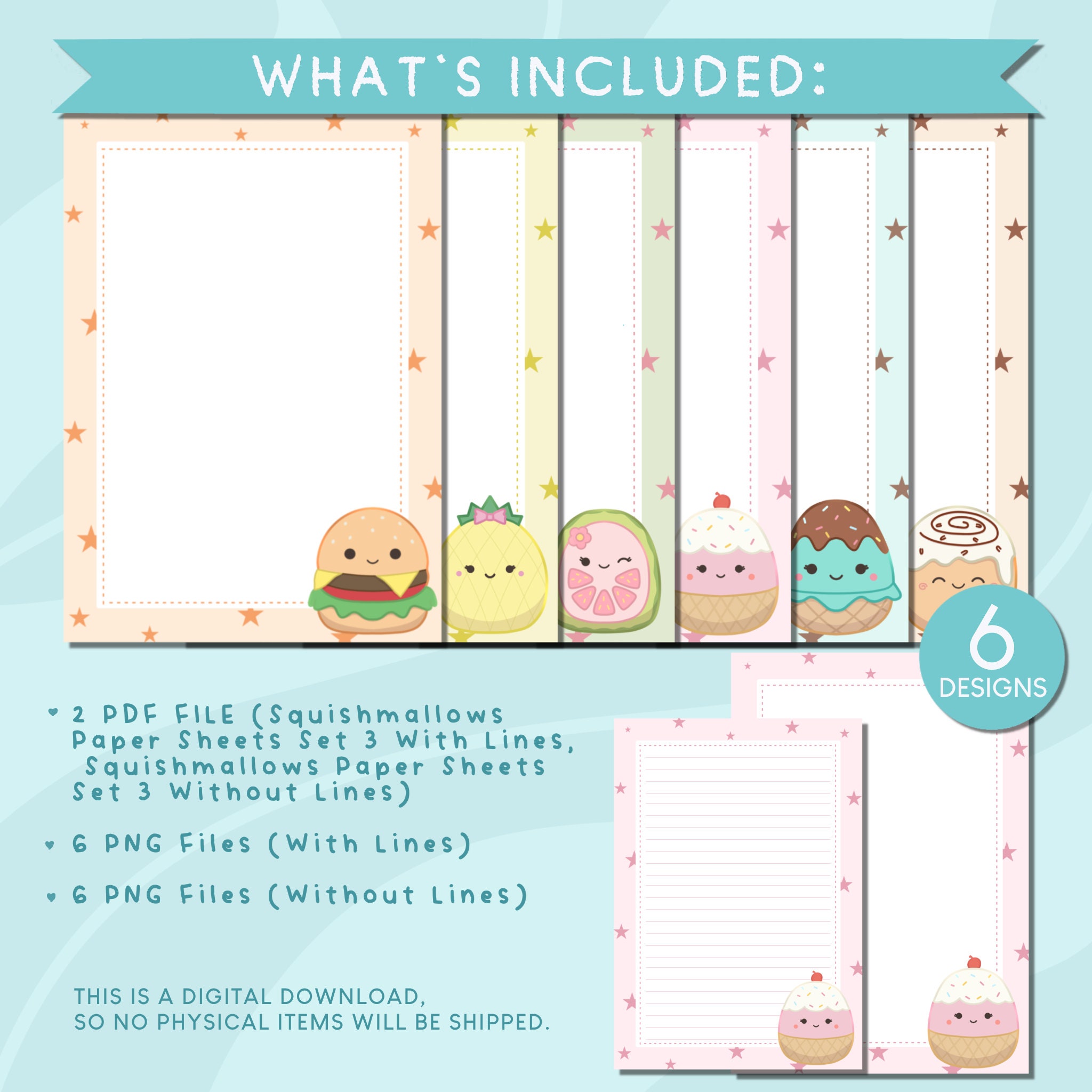 Squishmallows Paper Sheets Printable Stationery Sheets Squishmallows ...