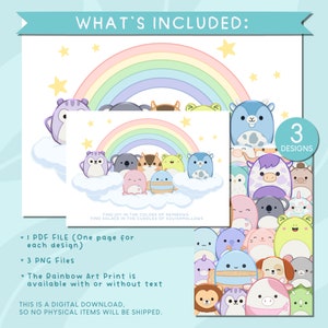 Squishmallows Art Print Set Printable Squishmallow Wall Art Poster ...