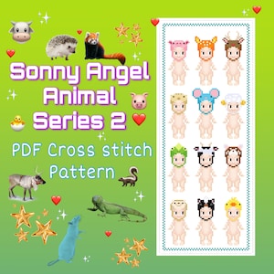 Patrón de punto de cruz inspirado en Animal Series 2 Sonny Angel