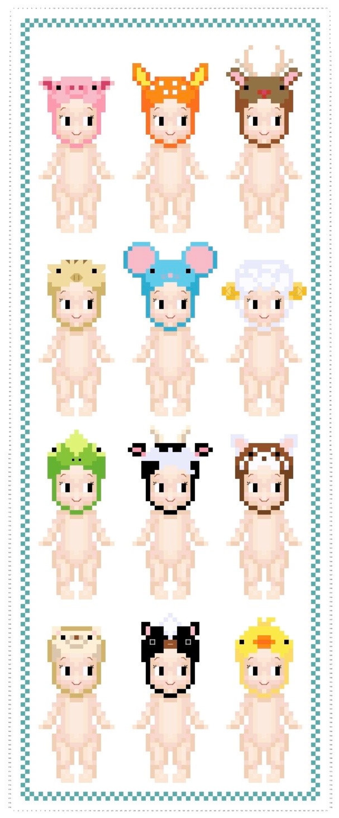 Animal Series 2 Sonny Angel Inspired Cross Stitch Pattern - Etsy