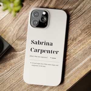 Sabrina Carpenter Phone Case - Espresso Lyrics Case - White Protective Cover - Perfect Gift for Sabrina Fans - Music Themed iPhone Case