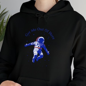 Astronaut Sweatshirt, Space Hoodie, Space Helmet, Space Age, Black Hoodie, Space Sweatshirt, Galaxy Hoodie, Outer Space, Space Walk, Funny