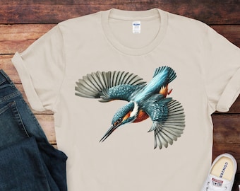 Kingfisher Dive T-shirt - aquarel dieren in het wild