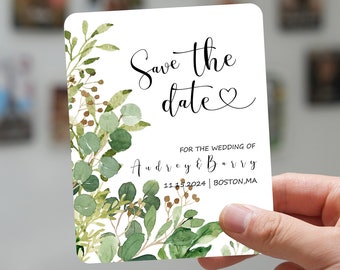 Watercolor Save the Date Magnets, Personalized Fridge Magnets, Wedding Invitation Magnet, Wedding Keepsakes, Wedding Favors