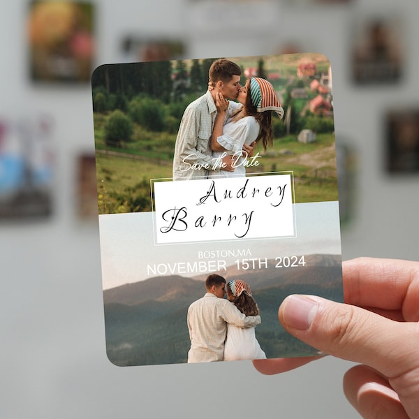 Save the Date Fridge Magnets, Custom Photo Magnets, Engagement Announcement Magnet, Print Photo Magnet, Wedding Keepsakes, Wedding Favors