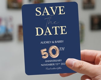 Marriage Anniversary Save the Dates, Personalized Fridge Magnets, Marriage Anniversary Invitation, Marriage Celebration