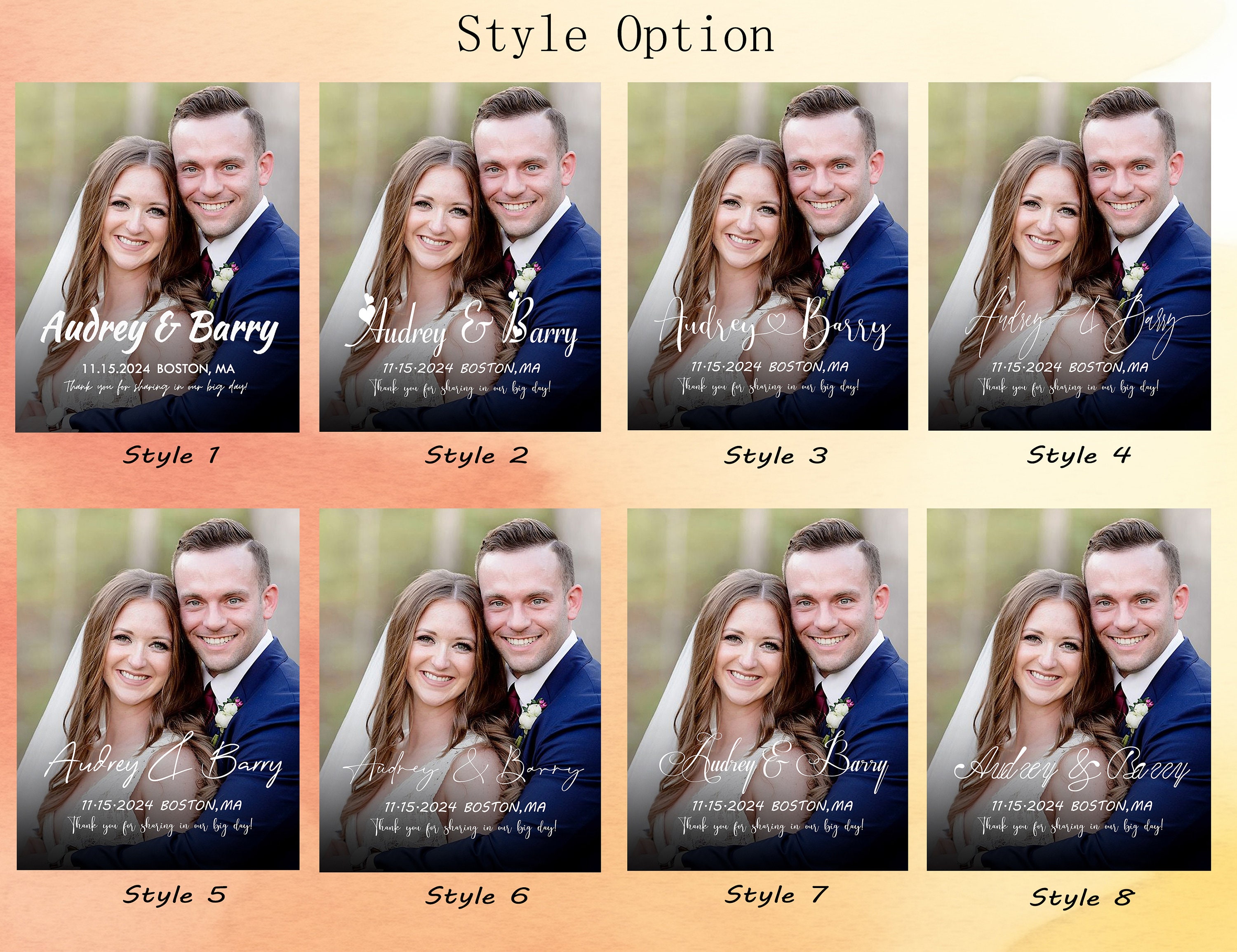 Print Photo Magnets Wedding Invitation Personalized Picture Fridge