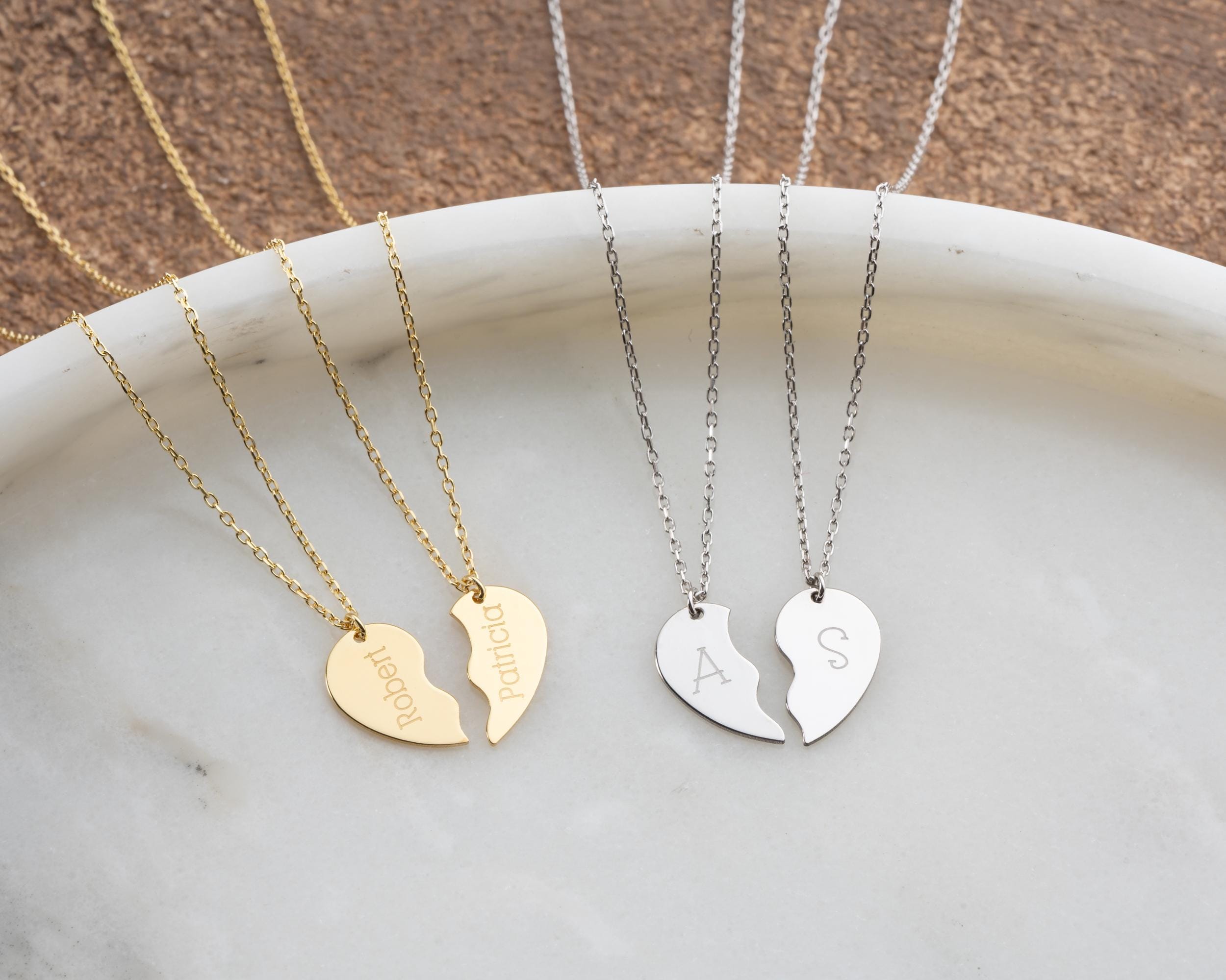 【TATIANA】(Silver925) Half and Half Heart Chain Necklace Amazon.com: Sterling Silver Rose Heart Necklace for Women