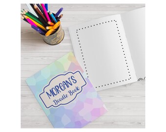 Personalized Doodle Book for Kids, Custom Name Drawing Book, Creative Coloring Book, Activity Book for Kids, Unique Gift for Boys and Girls
