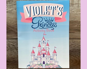 Personalized Princess Activity Book, Coloring Book for Kids, Princess Lover Gift, Birthday Gift for Girls, Custom Holiday Gift