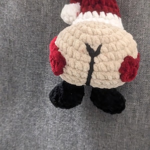 Modèle de crochet amusant pour un fessier de Père Noël, décoration de Noël, tutoriel PDF avec photo en anglais (US), peluche cadeau de Noël hilarante, bricolage amusant